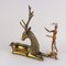 Hollywood Regency Polished Brass Deer, Image 2