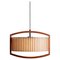 Swiss Wood and Parchment Paper Pendant Lamp from Temde, 1960s, Image 1