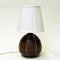 Brown Oval Shaped Ceramic Table Lamp by Rörstrand, Sweden, 1940s, Image 4