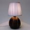 Brown Oval Shaped Ceramic Table Lamp by Rörstrand, Sweden, 1940s 5