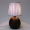 Brown Oval Shaped Ceramic Table Lamp by Rörstrand, Sweden, 1940s, Image 5