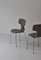 Model 3103 T-Chairs in Leather and Steel by Arne Jacobsen for Fritz Hansen, 1970s, Set of 2 4