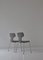 Model 3103 T-Chairs in Leather and Steel by Arne Jacobsen for Fritz Hansen, 1970s, Set of 2, Image 3