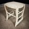 Tabouret Antique en Brocante Blanc, 1890s 7