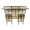 Vintage Bar with Stools from Maison Jansen, 1970s, Set of 3, Image 1
