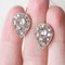 Liberty Earrings in 14k White Gold and Silver with Mine and Rose-Cut Diamonds, 1910s, Set of 2, Image 12