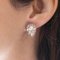 Liberty Earrings in 14k White Gold and Silver with Mine and Rose-Cut Diamonds, 1910s, Set of 2, Image 2