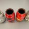 Jarrones Fat Lava 231-15 vintage de cerámica de Scheurich, Alemania, años 70. Juego de 5, Imagen 12