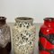 Vintage Pottery Fat Lava 231-15 Vases from Scheurich, Germany, 1970s, Set of 5 8