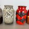 Vintage Pottery Fat Lava 231-15 Vases from Scheurich, Germany, 1970s, Set of 5 7