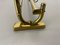 Modernist Brass Coat Rack in the style of Mategot, France, 1950s 18