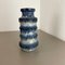 Blaue Fat Lava Zickzack Vase von Scheurich, Germany Wgp, 1970er 2