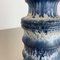 Blaue Fat Lava Zickzack Vase von Scheurich, Germany Wgp, 1970er 13