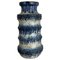 Blaue Fat Lava Zickzack Vase von Scheurich, Germany Wgp, 1970er 1