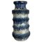 Vase Fat Lava Zigzag Bleu Multicolore de Scheurich, Allemagne Wgp, 1970s 1