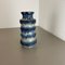 Vase Fat Lava Zigzag Bleu Multicolore de Scheurich, Allemagne Wgp, 1970s 3