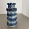Fat Lava Multi-Color Blue Zigzag Vase from Scheurich, Germany Wgp, 1970s 17