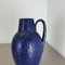 Fat Lava Blue Floor Vase from Scheurich, Germany Wgp, 1970s 4