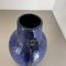 Fat Lava Blue Floor Vase from Scheurich, Germany Wgp, 1970s 12