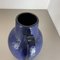 Fat Lava Blue Floor Vase from Scheurich, Germany Wgp, 1970s, Image 12
