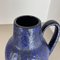 Fat Lava Blue Floor Vase from Scheurich, Germany Wgp, 1970s 5