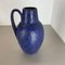 Fat Lava Blue Floor Vase from Scheurich, Germany Wgp, 1970s 14