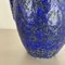 Fat Lava Blue Floor Vase from Scheurich, Germany Wgp, 1970s 16