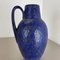Fat Lava Blue Floor Vase from Scheurich, Germany Wgp, 1970s 13