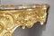 Louis XV Corner Console in Gilded Wood & Breche Marble Top, 1850s 7