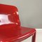 Modern Italian Plastic Red Chairs Selene attributed to Vico Magistretti for Artemide, 1960s, Set of 4 6