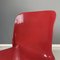 Modern Italian Plastic Red Chairs Selene attributed to Vico Magistretti for Artemide, 1960s, Set of 4 7