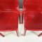 Modern Italian Plastic Red Chairs Selene attributed to Vico Magistretti for Artemide, 1960s, Set of 4 9