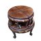 Chinese Tea Table and Stools in Mahogany, 1940s, Set of 4, Image 3