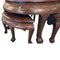 Chinese Tea Table and Stools in Mahogany, 1940s, Set of 4, Image 4