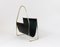 Mid-Century Magazine Rack in Brass and Black Leather by Carl Auböck, 1950s, Image 7