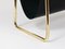 Mid-Century Magazine Rack in Brass and Black Leather by Carl Auböck, 1950s 18