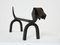 Dachshund Andirons in Wrought Iron by Edouard Schenck, 1950s, Set of 2 2