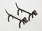 Dachshund Andirons in Wrought Iron by Edouard Schenck, 1950s, Set of 2 4