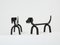 Dachshund Andirons in Wrought Iron by Edouard Schenck, 1950s, Set of 2 3