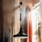 Lampada a sospensione in plastica nera, Immagine 10
