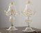 Tischlampen aus Muranoglas in Kristallfarbe mit künstlerischen Verzierungen in Blattgold, Italien, 2000er, 2er Set 7