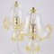 Murano Glass Table Lamps in Crystal Color with Artistic Decorations in Gold Leaf, Italy, 2000s, Set of 2 4