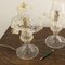 Tischlampen aus Muranoglas in Kristallfarbe mit künstlerischen Verzierungen in Blattgold, Italien, 2000er, 2er Set 6