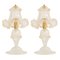 Murano Glas Tischlampen in Crystal Colour Line Straight & Blattgold, Italien, 2000er, 2er Set 1