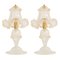 Murano Glass Table Lamps in Crystal Color Line Straight & Gold Leaf, Italy, 2000s, Set of 2 1