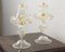 Murano Glas Tischlampen in Crystal Colour Line Straight & Blattgold, Italien, 2000er, 2er Set 2