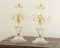 Lampade da tavolo in vetro di Murano color cristallo e foglia oro, Italia, inizio XXI secolo, set di 2, Immagine 4