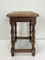 Early 20th Century French Rustic Oak Stool, 1920s 3