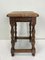 Early 20th Century French Rustic Oak Stool, 1920s, Image 3