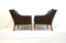 Mid-Century Danish Easy Leather Lounge Chairs Model 2207 by Borge Mogensen for Fredericia, Denmark, 1960s, Set of 2, Image 12